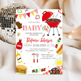 Invitación BBQ Children's BABY-Q Baby Shower Invitation