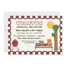 BBQ cocina picnic reunion familiar a cuadros en la