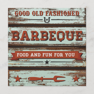 Invitación BBQ, Cookout, Pig Pickin!