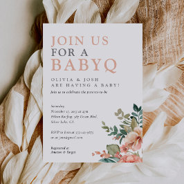 Invitación BBQ de Baby Shower de BabyQ Chica