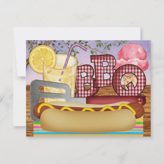 Invitación BBQ de graduación - Fiesta de cocina - SRF (Anverso)