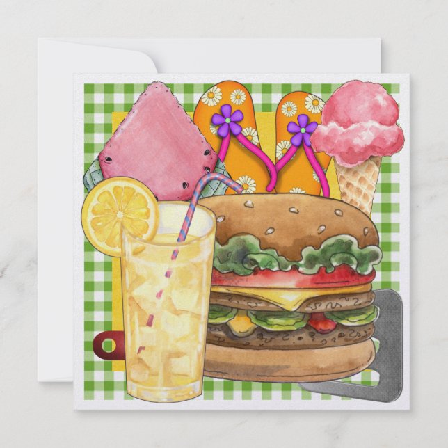 Invitación ¡BBQ de graduación! SRF (Anverso)