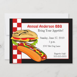 Invitación Bbq de la familia