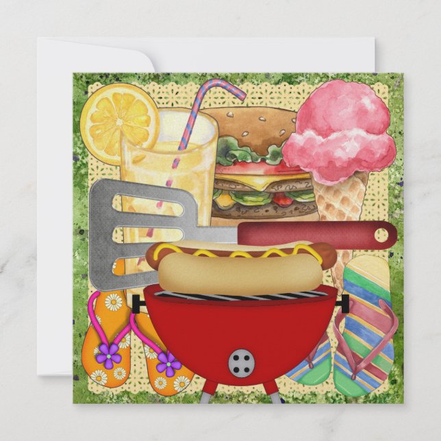 Invitación BBQ - Fiesta de fin de año! SRF (Anverso)