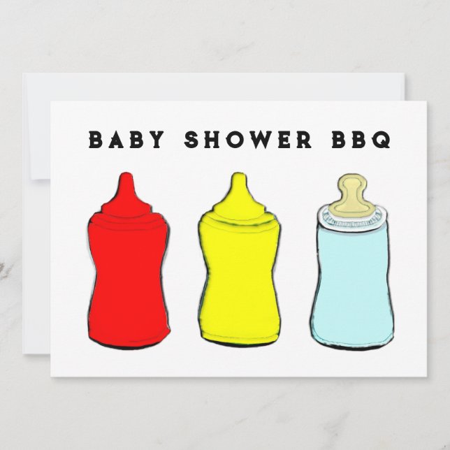 Invitación BBQ para Baby Shower (Anverso)