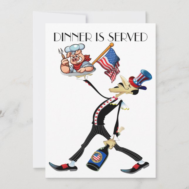 Invitación BBQ patriótica (Anverso)