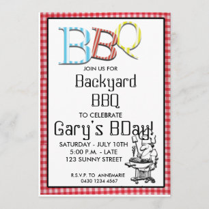 Invitación BBQ personalizada
