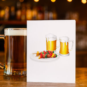 Invitación BBQ Skewewewers y Beer Summer Cooking