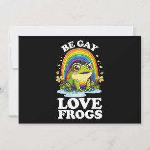 Invitación Be Gay Love Frots Funny LGBTQ Orgullo Rainbow Retr