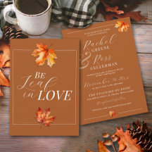 Be Leaf In Love Burnt Naranja Rustic Fall Wedding