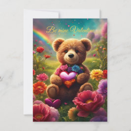 Invitación Be mine Valentine Teddy 1