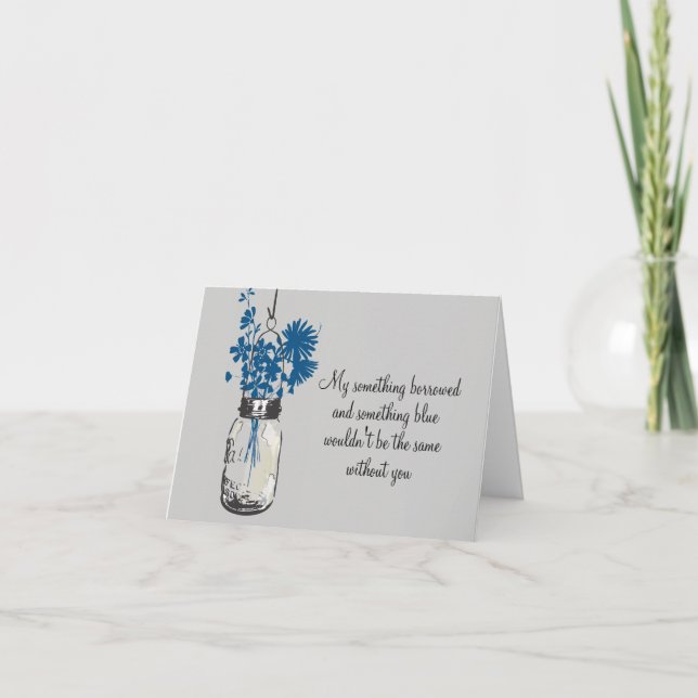 Invitación Be My Bridesmad - Mason Jar & Wildflowers (Anverso)