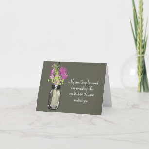 Invitación Be My Bridesmad - Mason Jar & Wildflowers