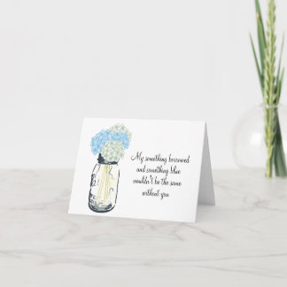 Invitación Be My Bridesmaid - Mason Jar Hydrangea Flowers