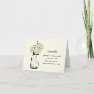 Invitación Be My Bridesmaid - Mason Jar Hydrangea Flowers