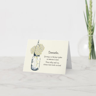Invitación Be My Bridesmaid - Mason Jar Hydrangea Flowers