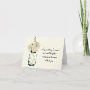 Invitación Be My Bridesmaid - Mason Jar y Hydrangeas