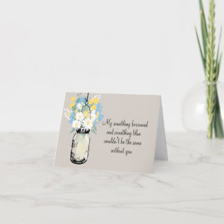 Invitación Be My Bridesmaid - Mason Jar y Wildflowers