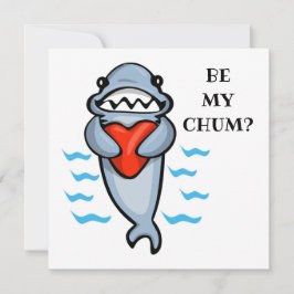 Invitación Be My Chum Valentine Shark