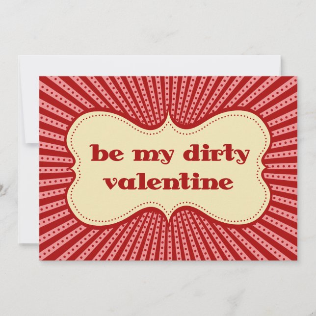 Invitación Be my Dirty Valentine (Anverso)