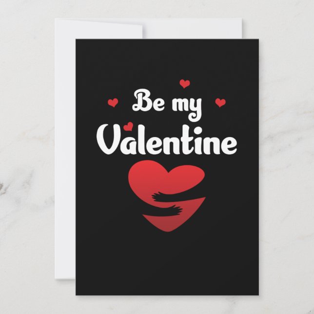 Invitación Be My Valentine Día de San Valentín Hearts Day Lov (Anverso)