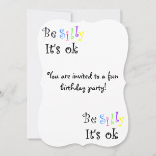 Invitación Be Silly It's Ok-Invitación corners