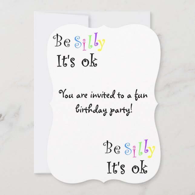 Invitación Be Silly It's Ok-Invitación corners (Anverso)