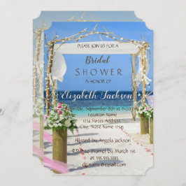 Invitación Beach Arbor Floral Bridal Shower