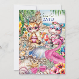 Invitación Beach Baby Shower Save the Date
