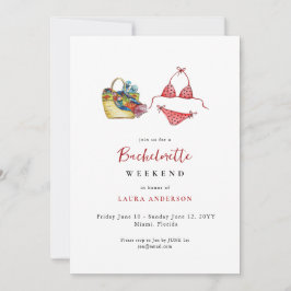 Invitación Beach Bachelorette fin de semana Itinerario