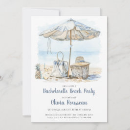 Invitación Beach Bachelorette Party Watercolor