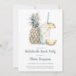 Invitación Beach Bachelorette Party Watercolor