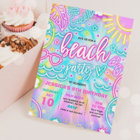 Beach Birday Party Summer Beach Tie Dye Glow