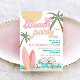 Invitación Beach Birthday Party Invitation