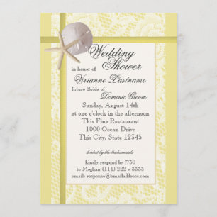 Invitación Beach Bridal Shower Yellow