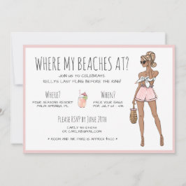 Invitación Beach Bride Bachelorette Party Itinerario Fin de S