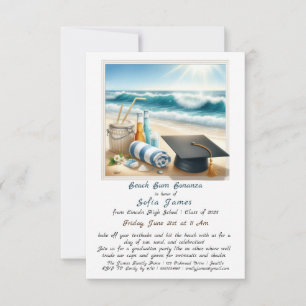 Invitación Beach Bum Bonanza - Sol, arena y celebración!