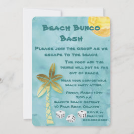Invitación Beach Bunco Bash