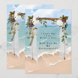 Invitación Beach Canopal Floral Serás Mi Novia