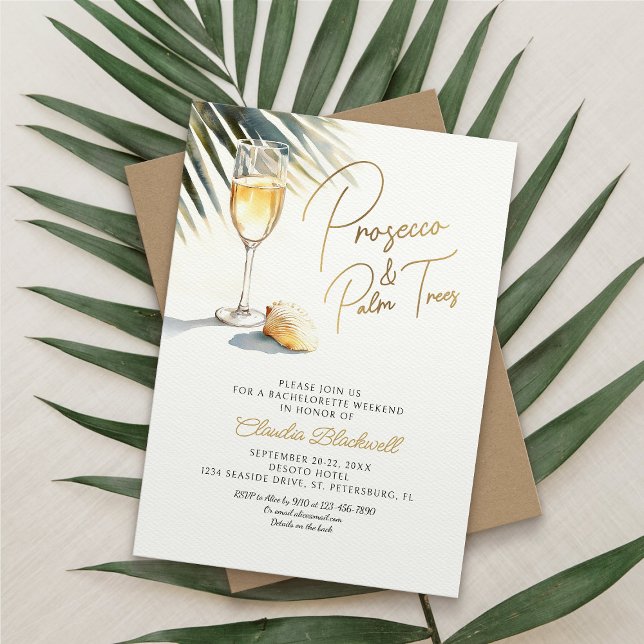Invitación Beach Coast Tropical Bachelorette Weekend (Subido por el creador)