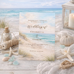 Invitación Beach coastal wedding