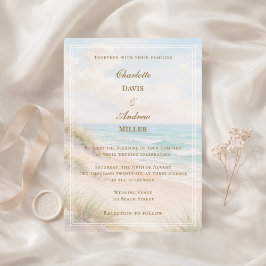 Invitación Beach coastal wedding