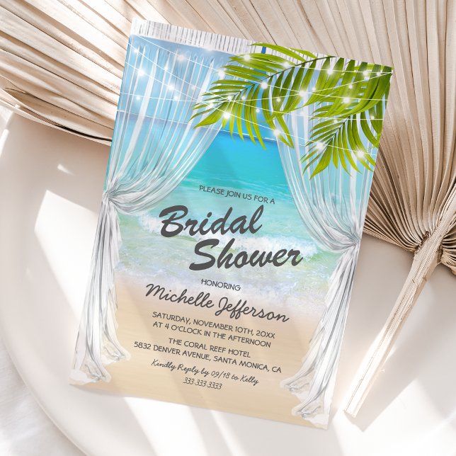 Invitación Beach Destination Bridal Shower (Subido por el creador)