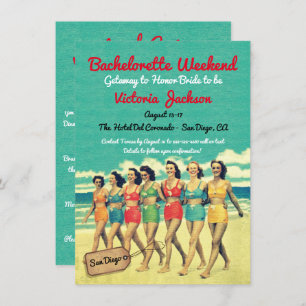 Invitación Beach Getaway Birthday o Bachelorette Destination