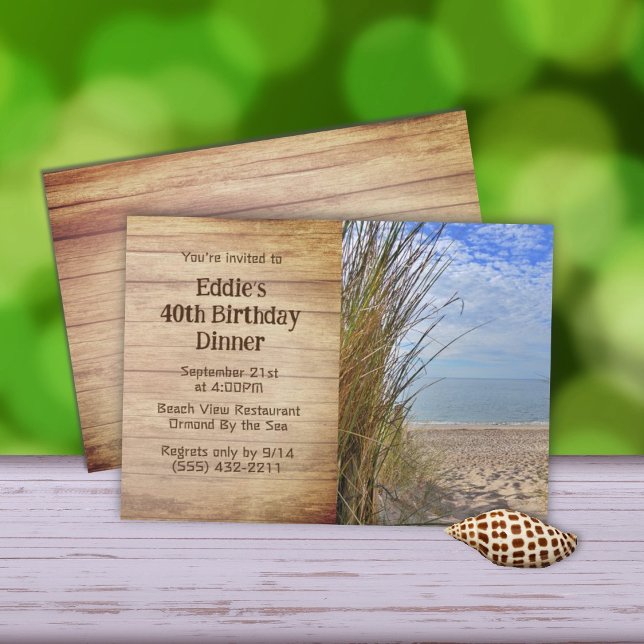 Invitación Beach Grass Sand Dunes su fiesta de cumpleaños (Subido por el creador)
