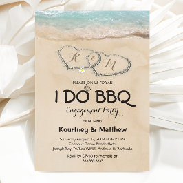 Invitación Beach I DO BBQ Engagement Party