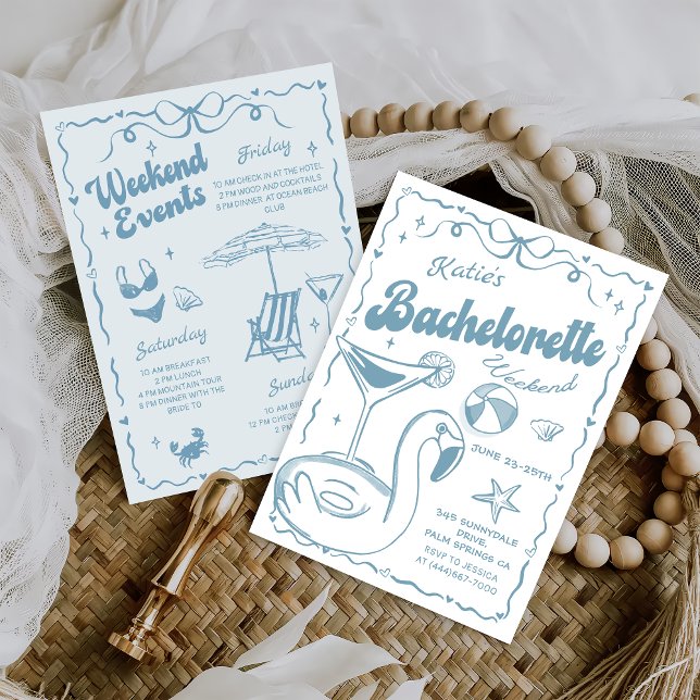 Invitación Beach Last Toast Bachelorette Weekend (Subido por el creador)