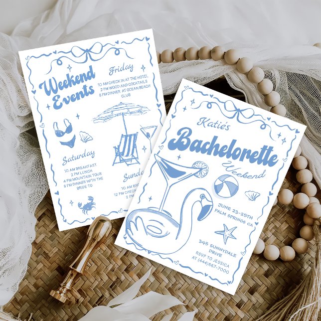 Invitación Beach Last Toast Bachelorette Weekend (Subido por el creador)