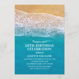 Invitación Beach Ocean Seaside Destination Nauthday Nauthday