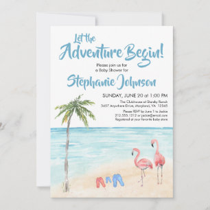 Invitación Beach Ocean Surf Adventure Baby Shower Boy